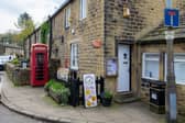The Post Office and village store in Esholt  in West Yorkshire made famous as the original village used for the TV soap Emmerdale near Leeds and Bradford.