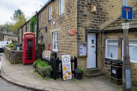 The Post Office and village store in Esholt  in West Yorkshire made famous as the original village used for the TV soap Emmerdale near Leeds and Bradford.