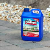 Patio cleaning chemicals are a quick and easy way to wash the grime off your slabs 