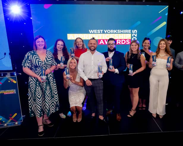 All the winners of the 2025 West Yorkshire Apprenticeship Awards at the Cedar Court Hotel, Bradford