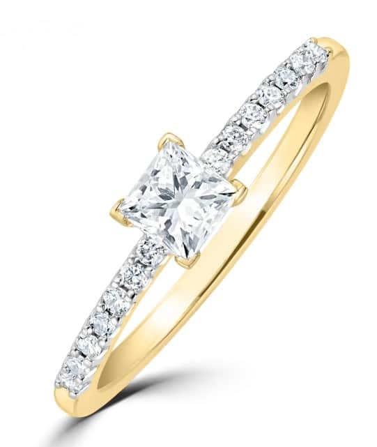 Princess Cut Lab Diamond Engagement Ring, as seen on Netflix's Love is Blind.