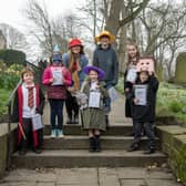 Pupils Oliver Medhurst-Brown, Odette Birch, Rae Harrison teacher, Evie Keating, John Sheen, Tabitha Lawrence and  Seth Duerden.