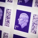 A sheet of stamps featuring a likeness of King Charles III. The price of a first-class stamp will rise to £1.80 from April, while a second-class stamp will cost 91p (Photo by Leon Neal/Getty Images)