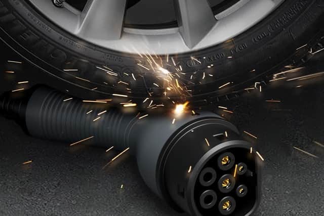 The cable is built to withstand 2.5 tons of pressure - so it's very durable