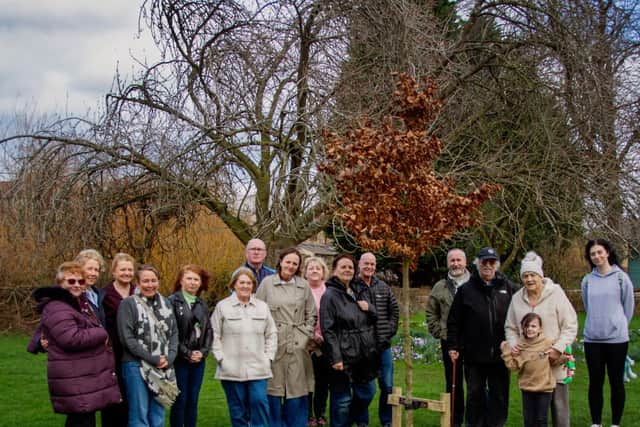 Residents of Rothwell came together to mark the unveiling of the memorial tree.