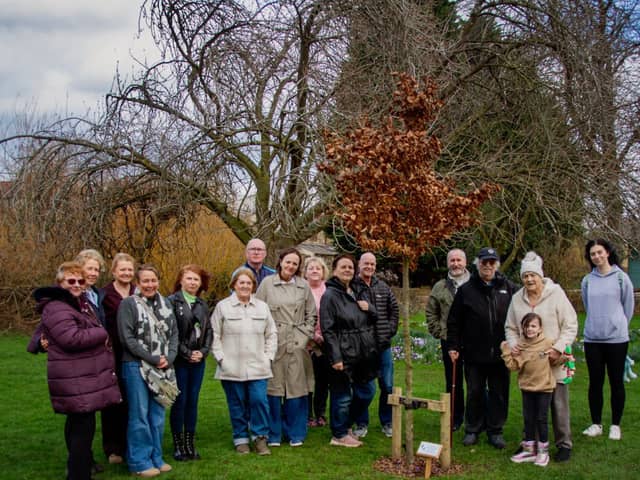 Residents of Rothwell came together to mark the unveiling of the memorial tree.
