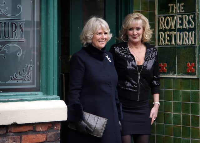 Beverley Callard (R) is battling cancer