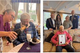 Oulton Manor resident and RAF veteran Eric Gosnay celebrated his 105th birthday with a special party.