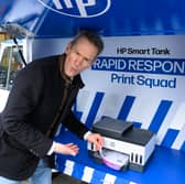 Alexander Armstrong supports HP's Rapid Response Print Squad in London