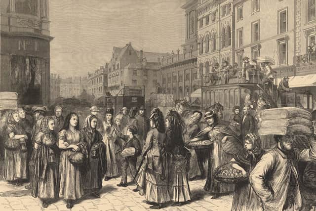 Leeds on a market day on September 21, 1872.