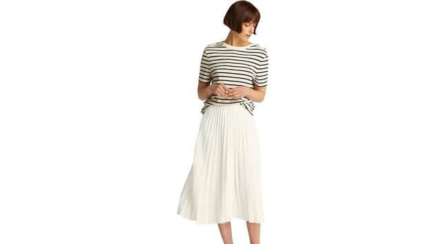 Tommy Hilfiger Women’s Fluid Pleated Pull-On Midi Skirt