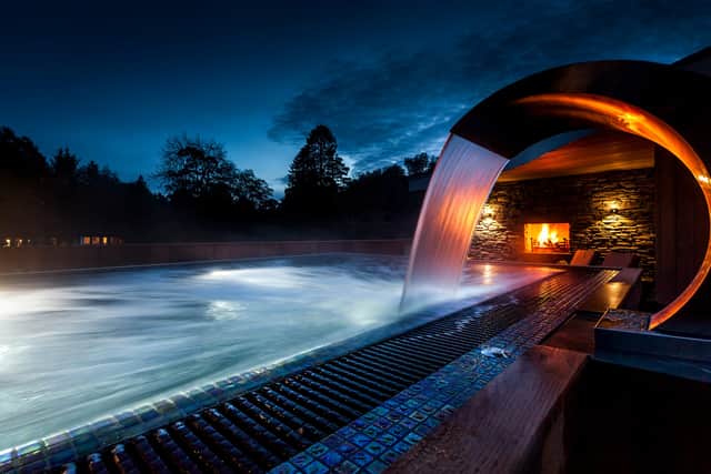 The spa at night