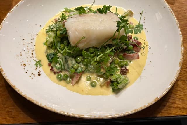 The cod loin dish was cooked to perfection