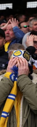 Leeds United fans couldn't quite believe Dominic Calvert-Lewin's missed penalty.