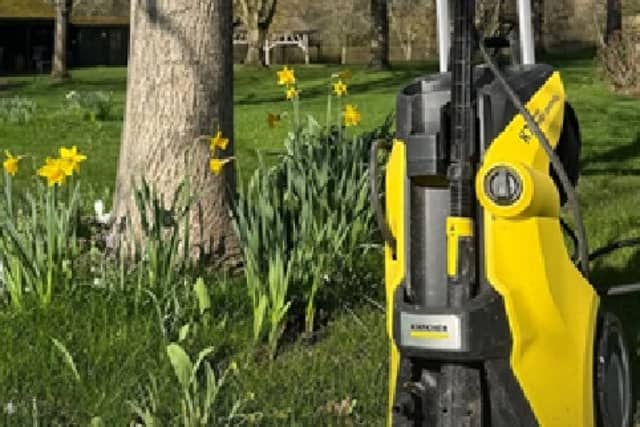 Stacey Solomon shared this photo of her Kärcher K 7 Power Flex pressure washer Premium Smart and said she 'can't wait to get home' to use it.
