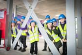 Representatives of Holy Trinity CofE Primary Academy, Rothwell and Abbey Multi Academy Trust came together for the ceremonial steel signing.