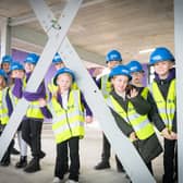 Representatives of Holy Trinity CofE Primary Academy, Rothwell and Abbey Multi Academy Trust came together for the ceremonial steel signing.