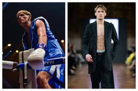 Louis swapped boxing for modelling to walk at Milan Fashion Week