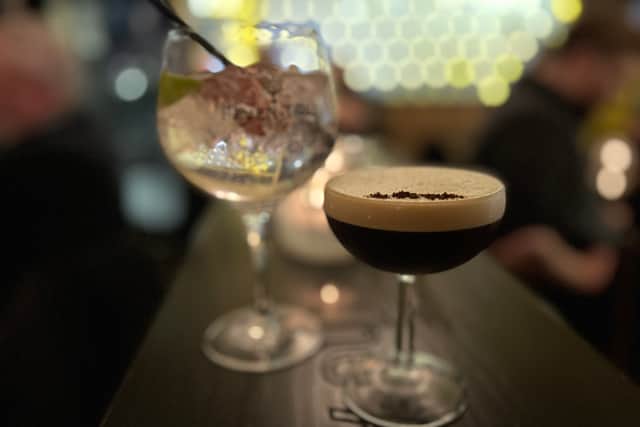 The espresso martini and Beefeater pink gin and tonic