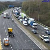 Traffic on M62 eastbound after lorry breaks down