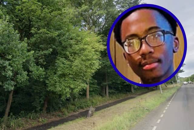 Polite Moyo (inset) was killed in the crash on the A6120 at Meanwood in September 2023.