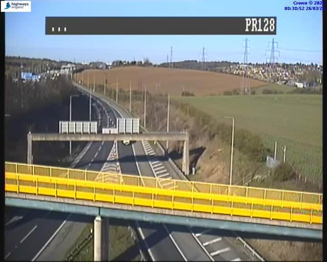 The A1(M) is closed southbound on Match 26