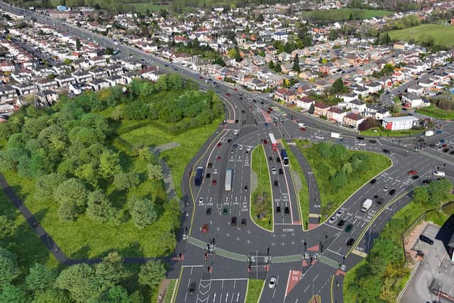 Dawsons Corner aerial visualisation after construction.