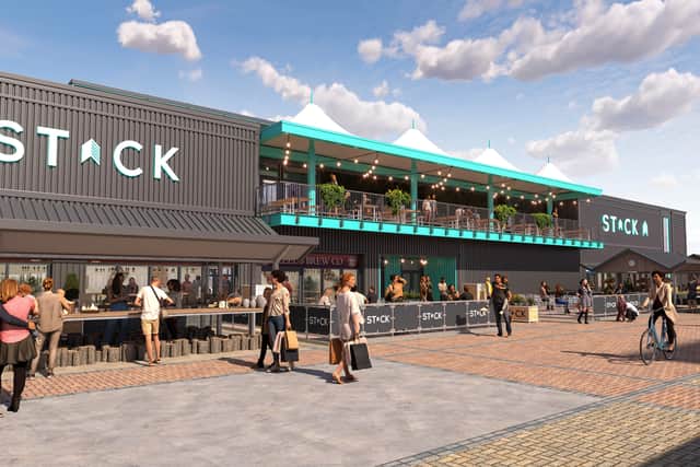 A CGI illustration of the proposed container village.