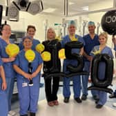 Mr James Tibbott and the surgical team providing speedier robotic surgery to patients in Leeds.  