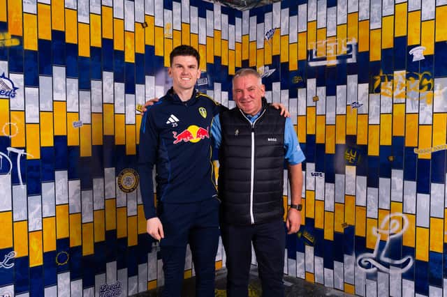 John Brownless pictured with Leeds star Sam Byram at Thorp Arch.