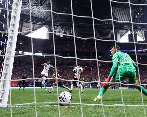 BIG DEFEAT: For the USA, who for whom Leeds United's Brenden Aaronson was overlooked, as Dodi Lukebakio nets Belgiums's fifth goal in Saturday's friendly.