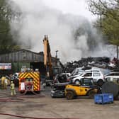 Fire at Arthur Brotherton Ltd, Otley. Picture Gerard Binks
