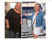 Inspirational Yvonne Ackroyd before and after her incredible seven-stone weight loss