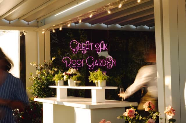 The Great Oak Roof Garden offers a covered VIP terrace with premium views, food and drinks at BST Hyde Park