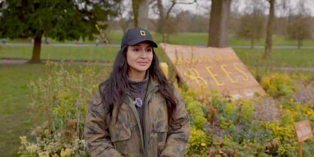 Dr Rosa Vásquez Espinoza was speaking in Manchester, where she helped create a large-scale bee-friendly flowerbed at Heaton Park – one of the UK’s largest public parks