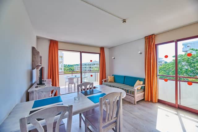 The apartment-style rooms are spacious and have their own terraces