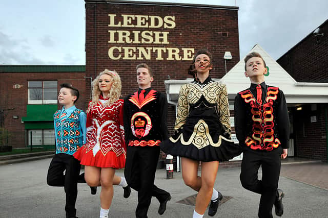 Dancers from The Joyce-O'Donnell School of Dancing at Leeds Irish Centre, rehearse in costume before the World Irish Dancing Championships in London.