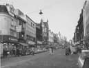 Briggate, Leeds, in November 1967, showing shops including H Samuel, Timpson and Dolcis