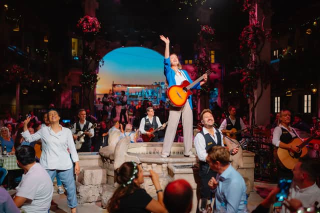 Mamma Mia! The Party is an immersive theatrical dining experience infused with the iconic songs of ABBA