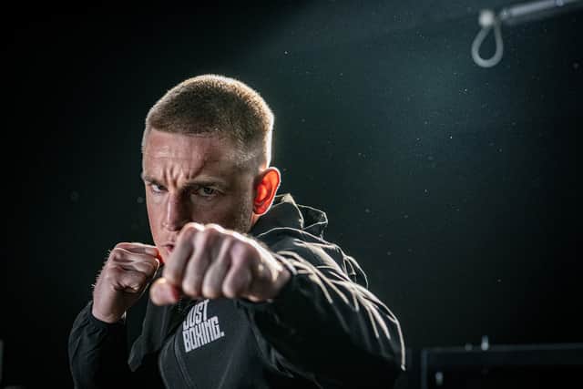 Leeds boxer Jack Bateson pictured training in Kirkstall as he continues on the comeback trail from injury.
Photograph by Tony Johnson.  5th March 2026