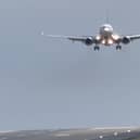 Jet2 plane aborts landing at Leeds Bradford Airport in Storm Dave's strong winds.