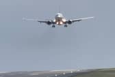 Jet2 plane aborts landing at Leeds Bradford Airport in Storm Dave's strong winds.
