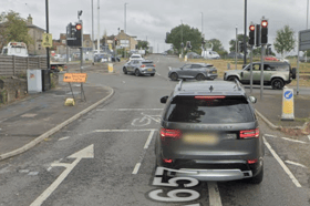 Traffic lights were put out of order at Rodley roundabout in west Leeds.