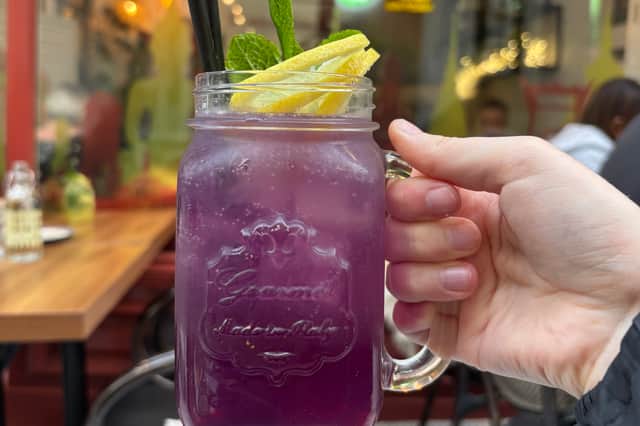 The lavender soda was the perfect drink if you have a sweet tooth