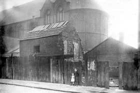 Rider Street in February 1922. In the background, St. Patricks Roman Catholic Church. Built to serve the needs of the growing Irish community in the area.