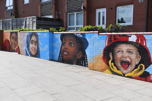 Karl hopes his mural inspires children in the community.