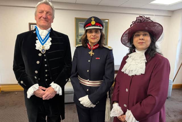 Dr Ruby Bhatti OBE (far right) is the first ever South Asian solicitor to become the High Sheriff of West Yorkshire