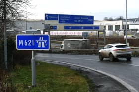 M621 was closed due to serious collision overnight. Photo: Jonathan Gawthorpe