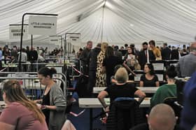 The count for the local Leeds City Council elections at the John Charles Centre for Sport in May 2024.