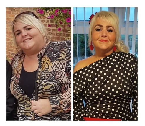 Birthday girl Jemma Sherrard before and after her incredible 6st 5lbs Slimming World weight loss